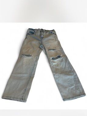 Kendall&Kylie Women’s Distressed Light Blue Jeans - Icon High Rise Straight Fit